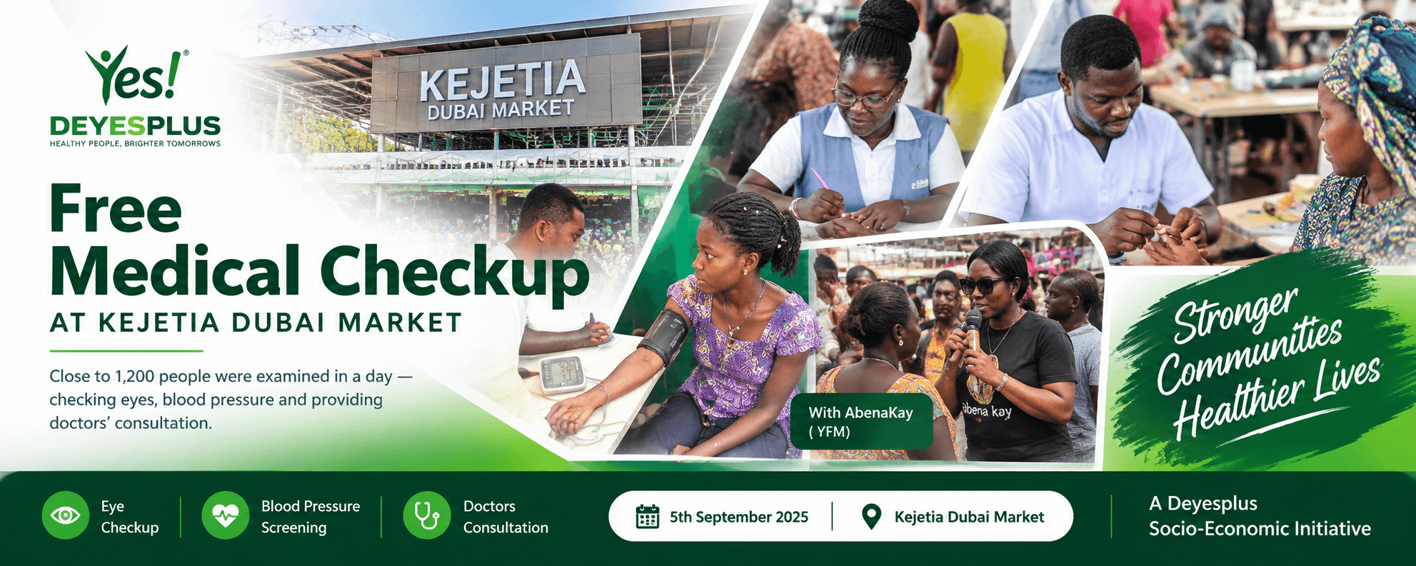 Beyond Microcredit: Deyesplus Provides Free Health Screening for Nearly 1,200 People at Kejetia Dubai Market